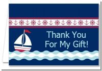 Sailboat Blue - Baby Shower Thank You Cards