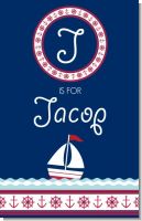 Sailboat Blue - Personalized Baby Shower Nursery Wall Art