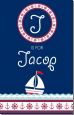 Sailboat Blue - Personalized Baby Shower Nursery Wall Art thumbnail