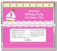 Sailboat Pink - Personalized Birthday Party Candy Bar Wrappers thumbnail