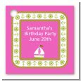 Sailboat Pink - Personalized Birthday Party Card Stock Favor Tags thumbnail