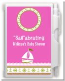 Sailboat Pink - Baby Shower Personalized Notebook Favor