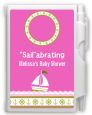 Sailboat Pink - Baby Shower Personalized Notebook Favor thumbnail