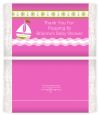 Sailboat Pink - Personalized Popcorn Wrapper Baby Shower Favors thumbnail