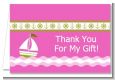 Sailboat Pink - Baby Shower Thank You Cards thumbnail