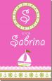 Sailboat Pink - Personalized Baby Shower Nursery Wall Art thumbnail