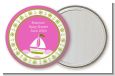 Sailboat Pink - Personalized Baby Shower Pocket Mirror Favors thumbnail