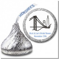 San Francisco Skyline - Hershey Kiss Bridal Shower Sticker Labels