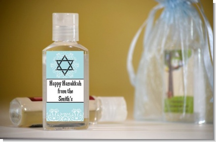 Hanukkah Charm - Personalized Hanukkah Hand Sanitizers Favors