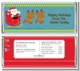 Santa And His Reindeer - Personalized Christmas Candy Bar Wrappers thumbnail
