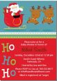 Santa And His Reindeer - Christmas Invitations thumbnail