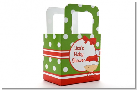 Christmas Baby Caucasian - Personalized Baby Shower Favor Boxes