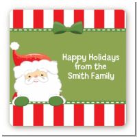 Santa Claus - Square Personalized Christmas Sticker Labels