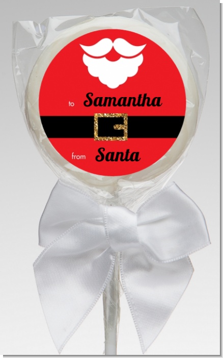 Santa's Belt - Personalized Christmas Lollipop Favors