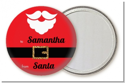 Santa's Belt - Personalized Christmas Pocket Mirror Favors