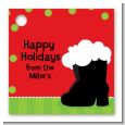 Santa's Boot - Personalized Christmas Card Stock Favor Tags thumbnail