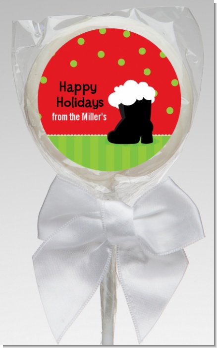 Santa's Boot - Personalized Christmas Lollipop Favors