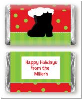 Santa's Boot - Personalized Christmas Mini Candy Bar Wrappers