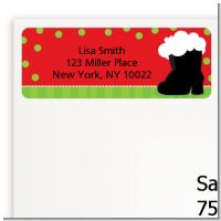 Santa's Boot - Christmas Return Address Labels