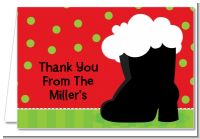 Santa's Boot - Christmas Thank You Cards