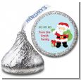 Santa's Green Bag - Hershey Kiss Christmas Sticker Labels thumbnail
