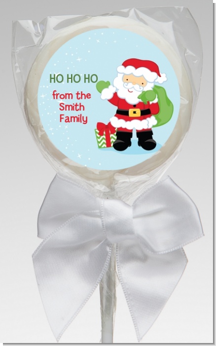 Santa's Green Bag - Personalized Christmas Lollipop Favors