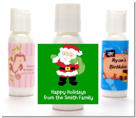 Santa's Green Bag - Personalized Christmas Lotion Favors