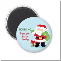 Santa's Green Bag - Personalized Christmas Magnet Favors