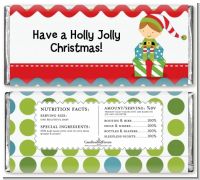 Santa's Little Elf - Personalized Christmas Candy Bar Wrappers
