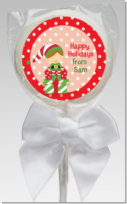 Santa's Little Elf - Personalized Christmas Lollipop Favors