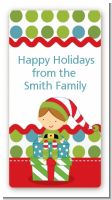 Santa's Little Elf - Custom Rectangle Christmas Sticker/Labels