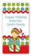 Santa's Little Elf - Custom Rectangle Christmas Sticker/Labels thumbnail