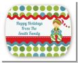 Santa's Little Elf - Personalized Christmas Rounded Corner Stickers thumbnail