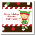 Santa's Little Elfie - Personalized Christmas Card Stock Favor Tags thumbnail