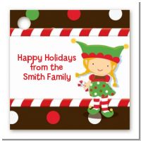 Santa's Little Elfie - Personalized Christmas Card Stock Favor Tags