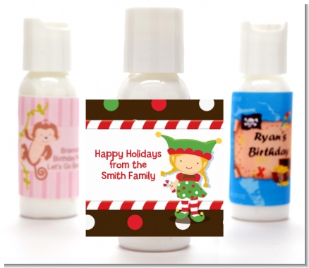 Santa's Little Elfie - Personalized Christmas Lotion Favors