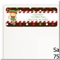 Santa's Little Elfie - Christmas Return Address Labels