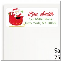 Santa's Sleigh - Christmas Return Address Labels