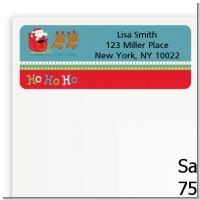 Santa And His Reindeer - Christmas Return Address Labels