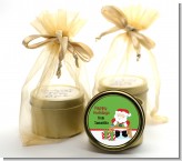 Santa's Work Shop - Christmas Gold Tin Candle Favors