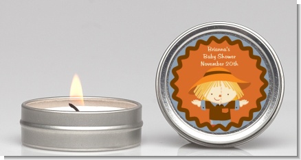 Scarecrow Fall Theme - Baby Shower Candle Favors