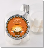Scarecrow Fall Theme - Personalized Baby Shower Candy Jar