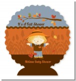 Scarecrow Fall Theme - Personalized Baby Shower Centerpiece Stand