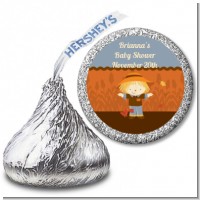 Scarecrow Fall Theme - Hershey Kiss Baby Shower Sticker Labels