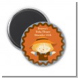 Scarecrow Fall Theme - Personalized Baby Shower Magnet Favors thumbnail