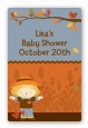 Scarecrow Fall Theme - Custom Large Rectangle Baby Shower Sticker/Labels thumbnail