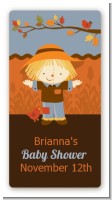 Scarecrow Fall Theme - Custom Rectangle Baby Shower Sticker/Labels