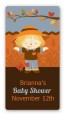 Scarecrow Fall Theme - Custom Rectangle Baby Shower Sticker/Labels thumbnail