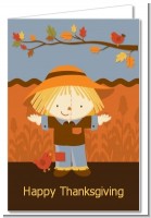 Scarecrow Fall Theme - Baby Shower Thank You Cards