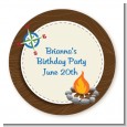 Scavenger Hunt - Round Personalized Birthday Party Sticker Labels thumbnail
